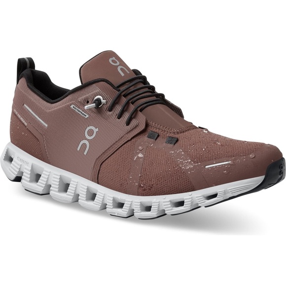 On Running Shoes - On Running Cloud 5 Waterproof Sneakers - Cocoa/Frost | Women’s Size 8